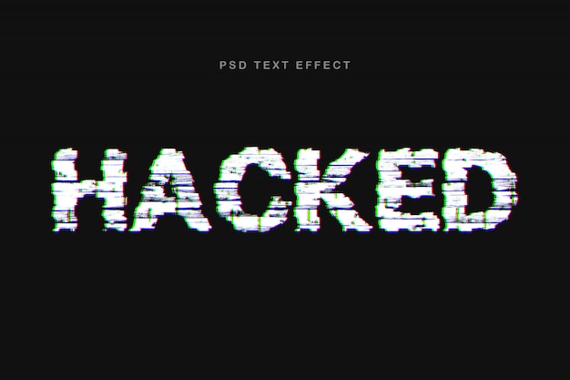 PSD hacked text effect