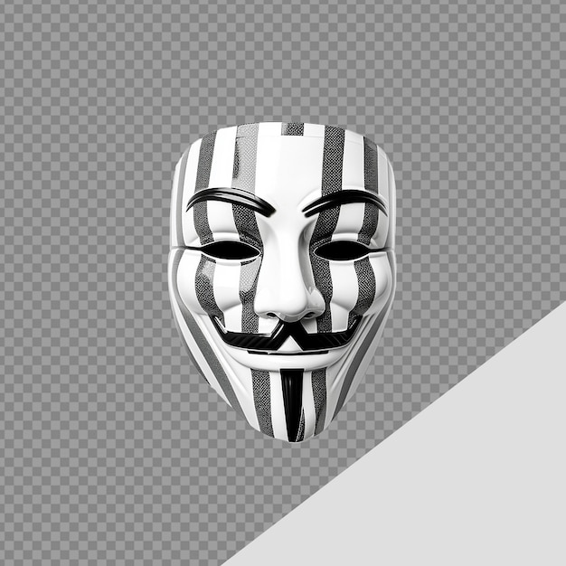 PSD hacker anonymous mask png isolated on transparent background