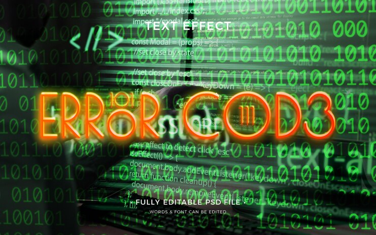 PSD hacker text effect