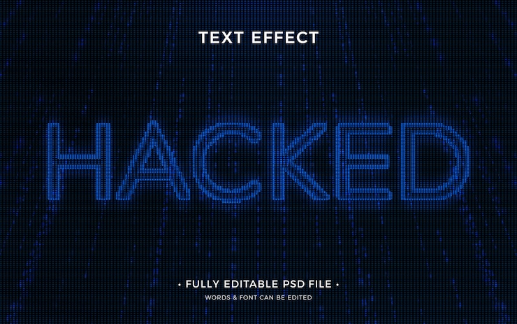 PSD hacker text effect