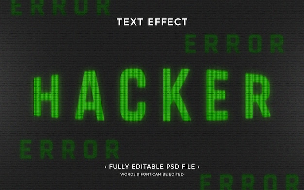 PSD hacker text effect