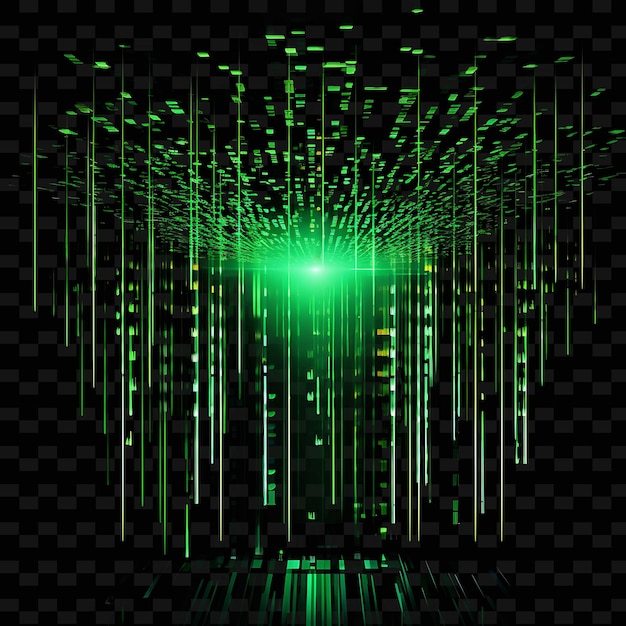 Hacking Matrix Borderline Design Neon Lines Style Matrix Cod Shape Y2K Neon Light Art Kolekcje