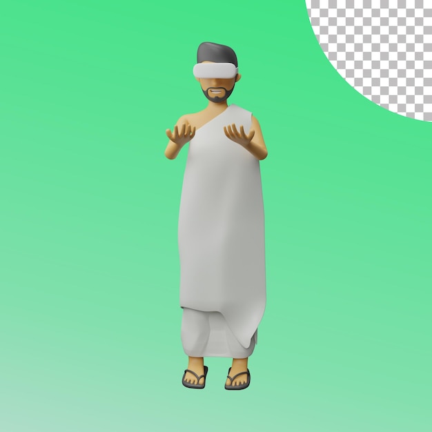 Hadj eid ul adha en mensen die metaverse bidden