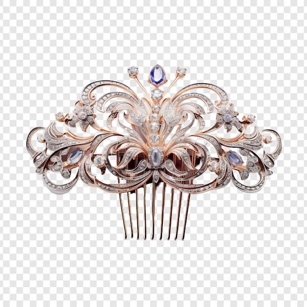 Hair comb jewellery isolated on transparent background