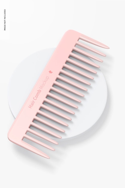 Hair Comb Mockup, Perspective View