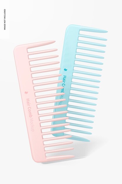 Hair combs mockup