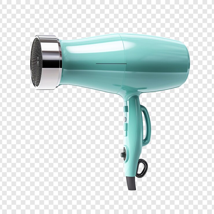 PSD hair dryer isolated on transparent background