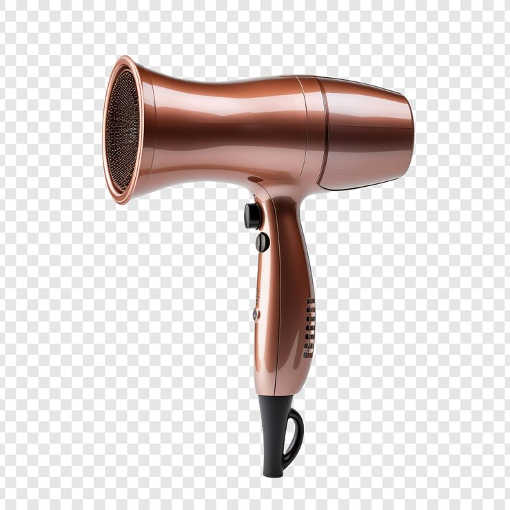 PSD hair dryer isolated on transparent background