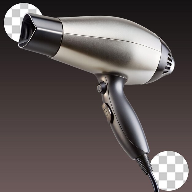 PSD hair dryer on transparent background