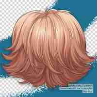 PSD hair extensions 3d png clipart transparent isolated background