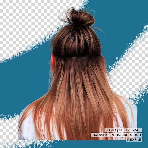 PSD hair extensions 3d png clipart transparent isolated background