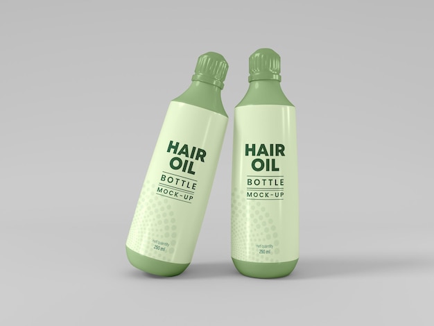 Mockup di imballaggio della bottiglia di olio per capelli