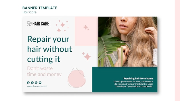 Hair repair advice horizontal banner