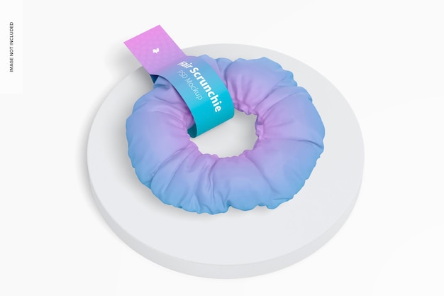 Hair Scrunchie Mockup, Top View