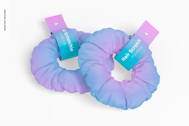 Hair scrunchies mockup