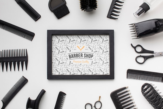 PSD hairdresser concept mock-up