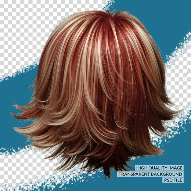 PSD hairstyle 3d png clipart transparent isolated background