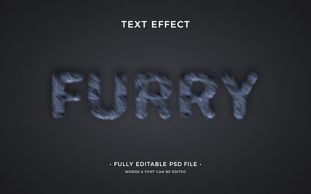 PSD hairy text effect