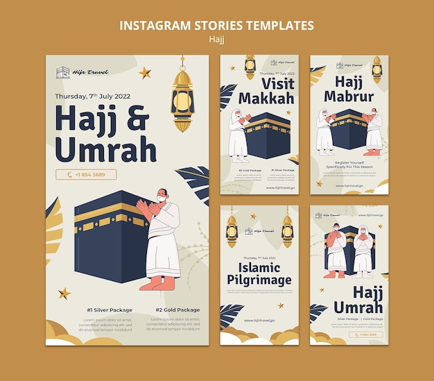 Hajj instagram stories template design
