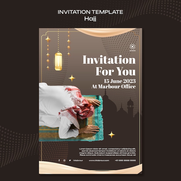 Hajj season invitation template