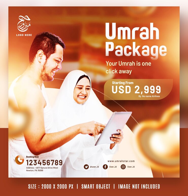 Hajj and Umrah Post Banner Social Media Flyer Templates