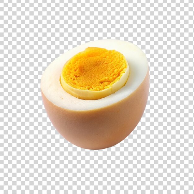 PSD half boiled egg isolated on transparent background