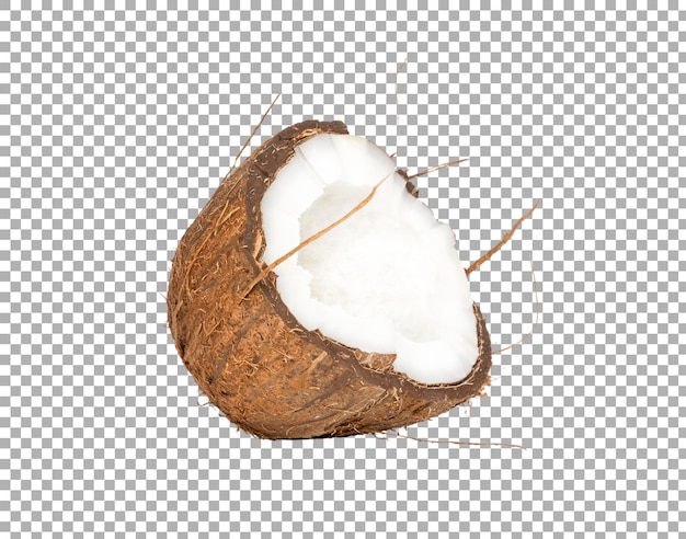 Half of the coconut isolated