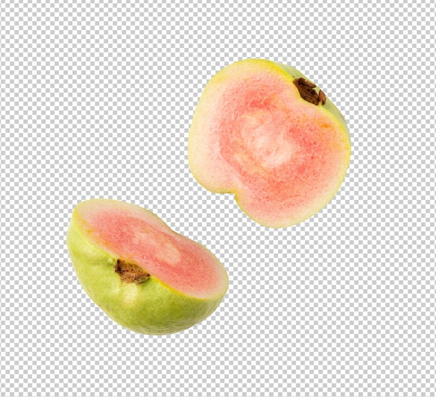 PSD half roze guava uitsneden psd-bestand