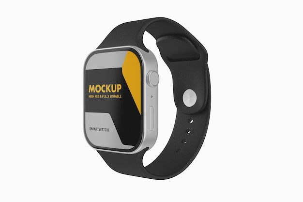 Half view of smartwatch mockup