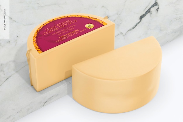 Half wheel cheese mockup 02