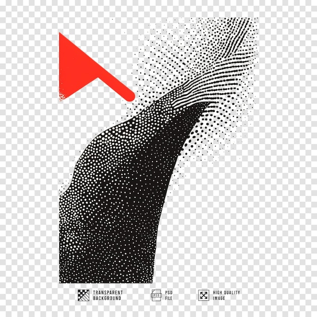 Halftone-patroonbeeld met doorzichtige achtergrond