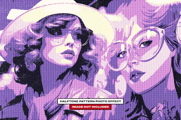 Halftone Pattern Photo Effect