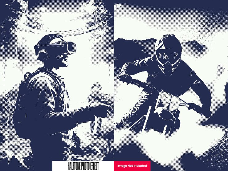 PSD halftone photo effect for poster