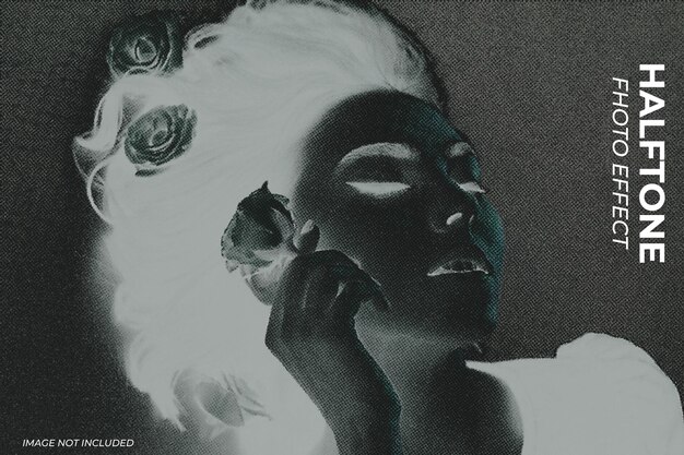 Halftone photo effect