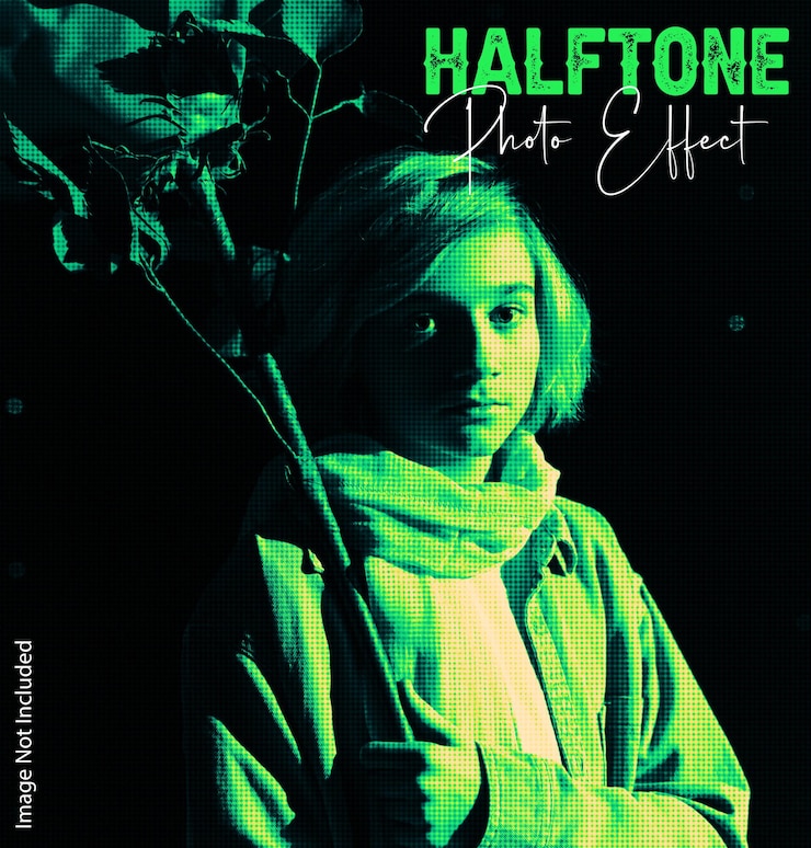 PSD halftone photo effect