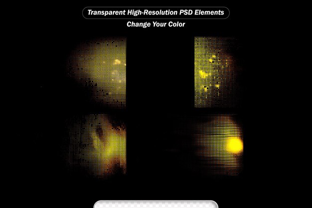 PSD halftone punten abstracte digitale technologie oranje licht op rode achtergrond