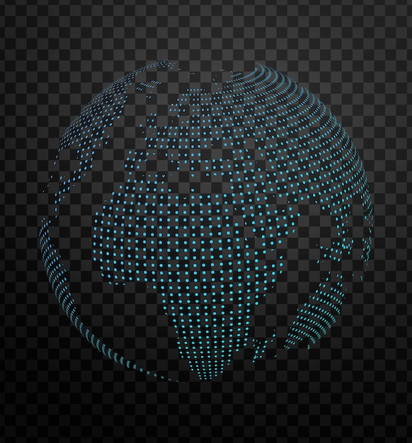 halftone punten achtergrond op een doorzichtige achtergrond