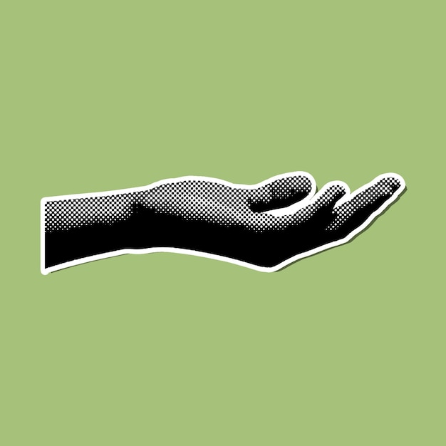 Halftone stilinde izole çıkartma