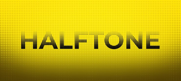PSD halftone text effect