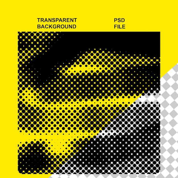 halftone texture effect on isolated transparent background