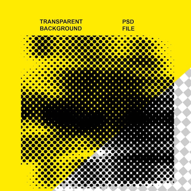 Halftone-textuur-effect op een geïsoleerde transparante achtergrond