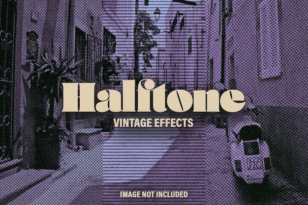 PSD halftoon oud effect