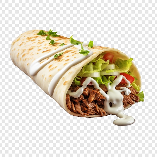 PSD halifax donair isolated on transparent background