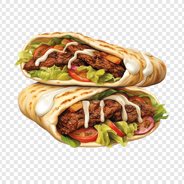 PSD halifax donair isolated on transparent background