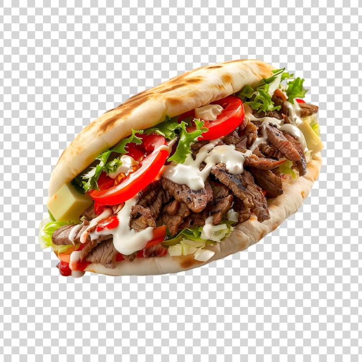 PSD halifax donair isolated on a transparent background