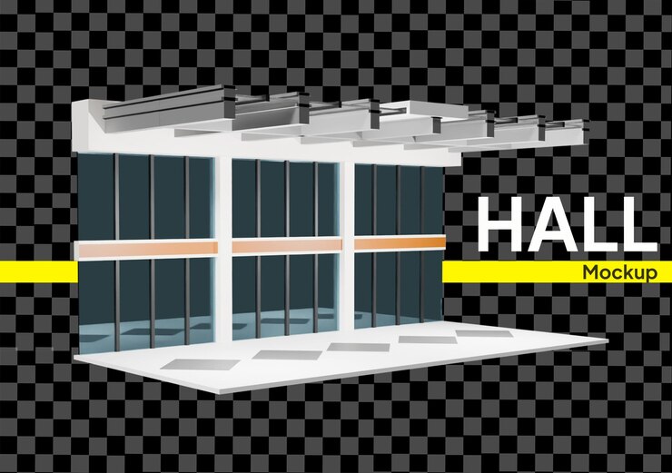 PSD hall mockup presentation