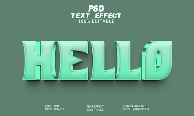 Hallo 3D-teksteffect