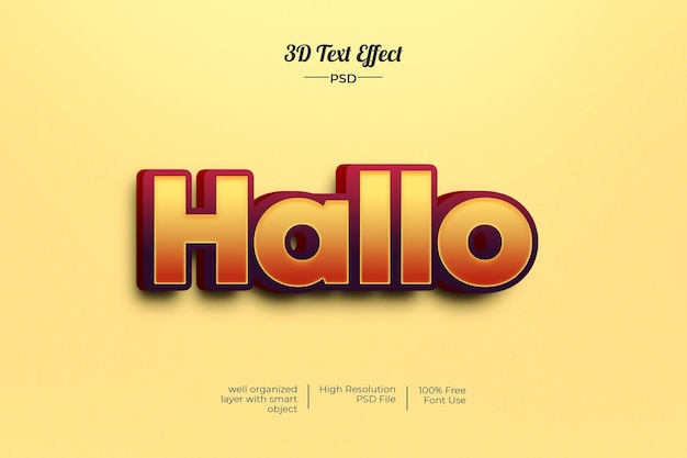 Hallo halloween 3d psd text effects