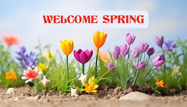 Hallo lente banner sjabloon met madeliefde bloem