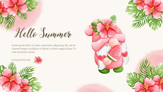 Hallo zomer sjabloon zomer sjabloon